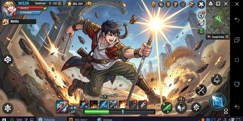 Tampilan gameplay 365ZK yang memukau dengan aksi karakter Anime.