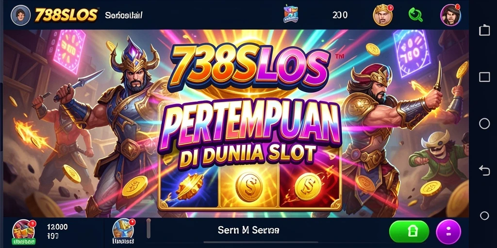 Screenshot gameplay 738SLOTS menunjukkan momen pertempuran yang mendebarkan.