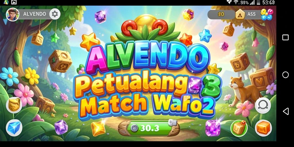 Screenshot menunjukkan gameplay seru dan menantang dari ALVENDO.