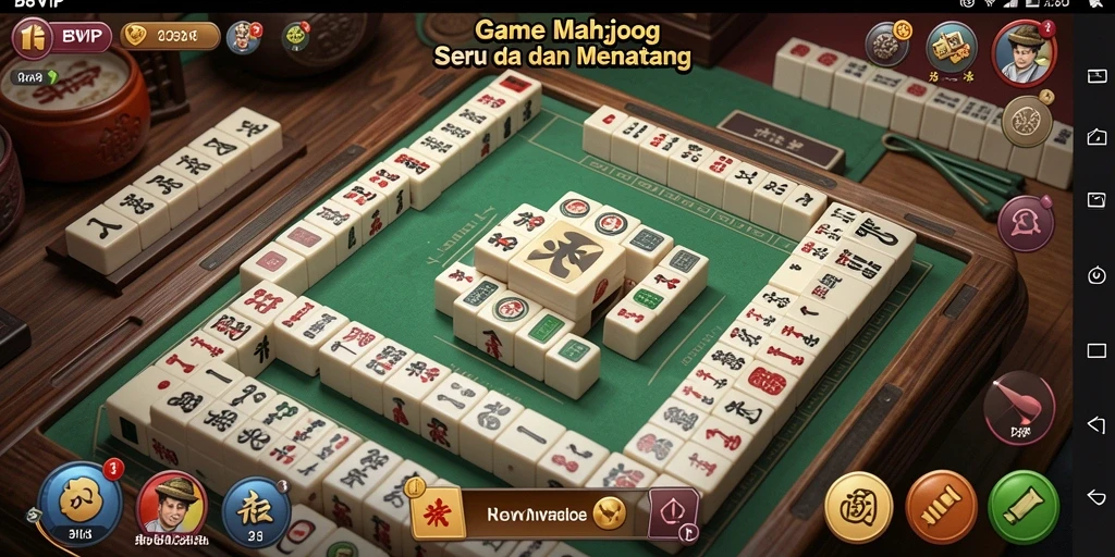 Menampilkan antarmuka permainan Mahjong B8VIP yang menarik.