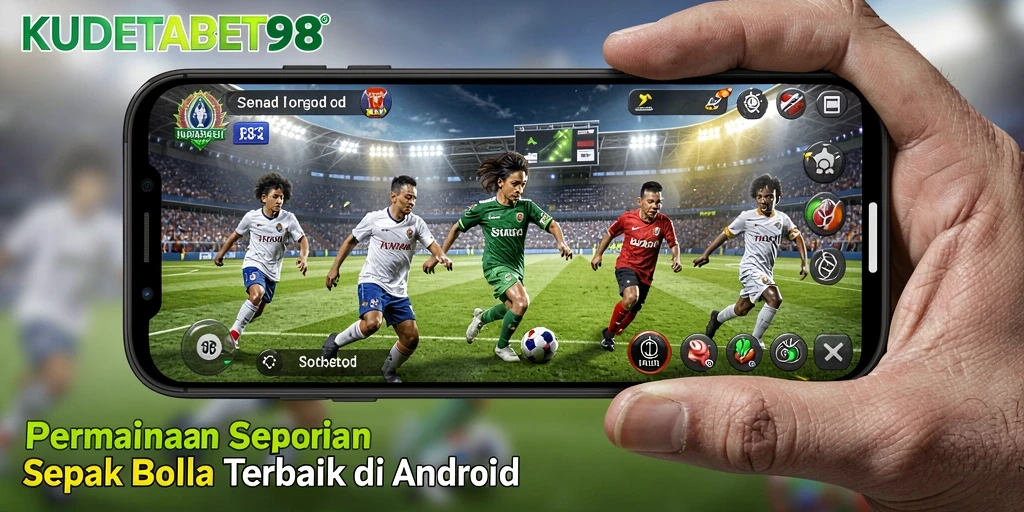 Tampilan gameplay seru dalam KUDETABET98 dengan aksi sepak bola yang nyata.