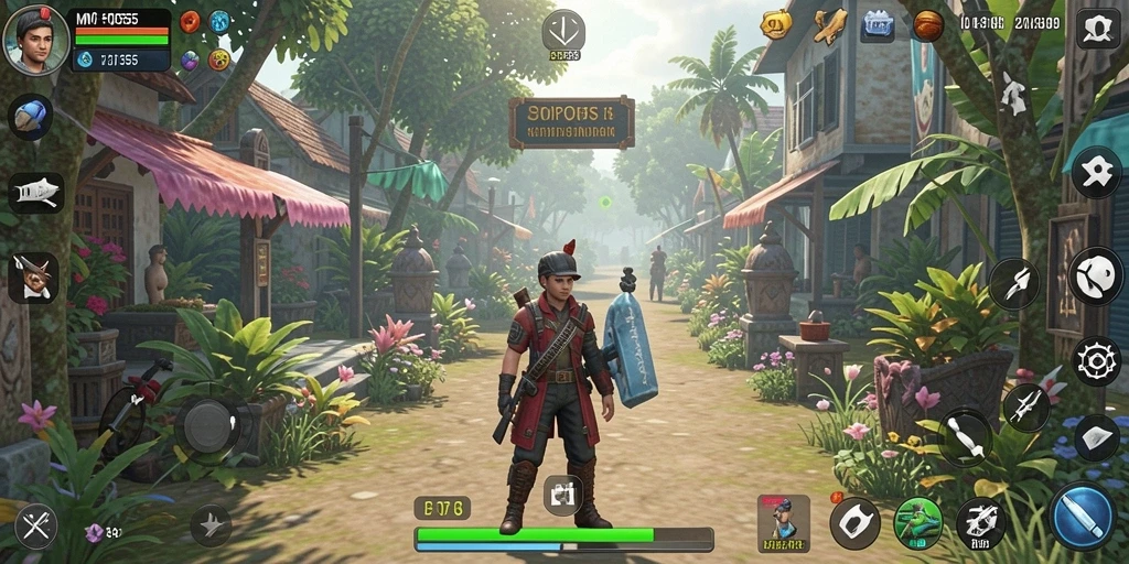 Screenshot gameplay MPO555 menampilkan interaksi karakter yang dinamis.