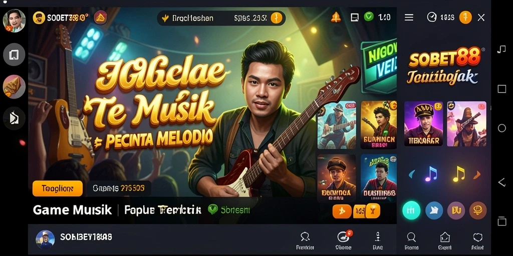 Tampilan gameplay SOBET88 dengan interaksi musik yang menarik.