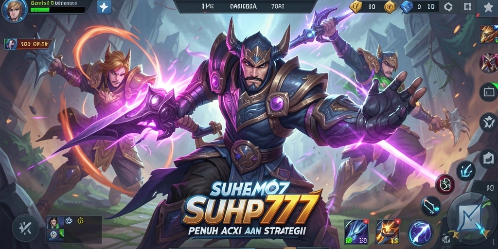 Tangkapan layar gameplay SUHU777 dengan aksi pertarungan tim yang seru.