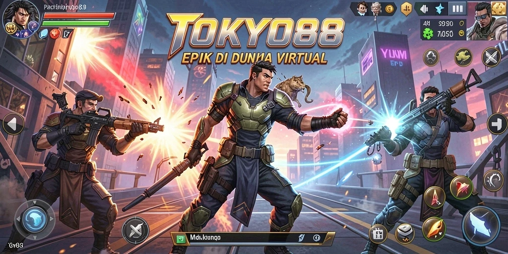 Tampilan gameplay pertarungan seru dalam TOKYO88.